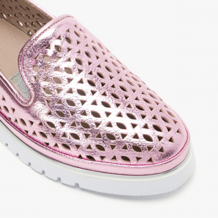 Pantofi Dama Casual Lila, Talpa Comoda 2 cm, Piele Texturata, LAB Milano by Renzoni 0862000 [3]