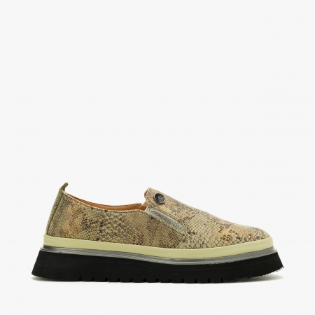 Pantofi Damă Casual, Verde, Piele Imprimată, Talpa Comoda, Cauciuc, LAB Milano by Renzoni 241025 [1]