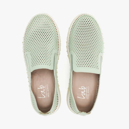 Pantofi Dama Casual Vernil, Talpa Comoda 3 cm, Piele Perforată, LAB Milano by Renzoni 0812Y2411 [2]