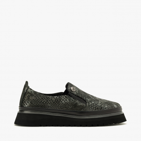 Pantofi Dama, Culoare Neagra, Casual, Talpa Confortabila, Vopsea Sidefata, Talpa de Cauciuc, LAB Milano by Renzoni 241029 [1]