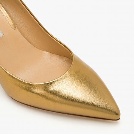 Pantofi Damă Eleganți, Bronz Sidefat, Toc Subțire 8 cm, Vârf Ascuțit, Piele, Giorgio Fabiani 191506 [3]