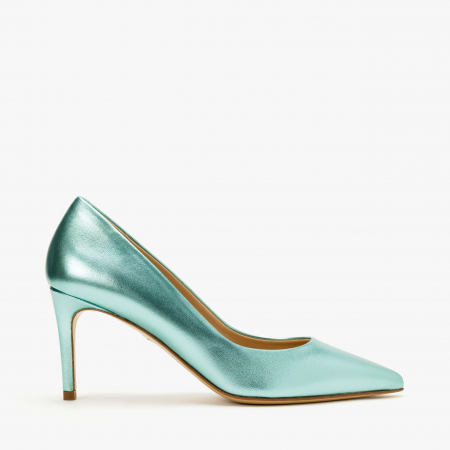 Pantofi Damă Eleganți cu Toc Subțire, Bleu Sidefat, Vârf Ascuțit, Giorgio Fabiani 191506 [1]