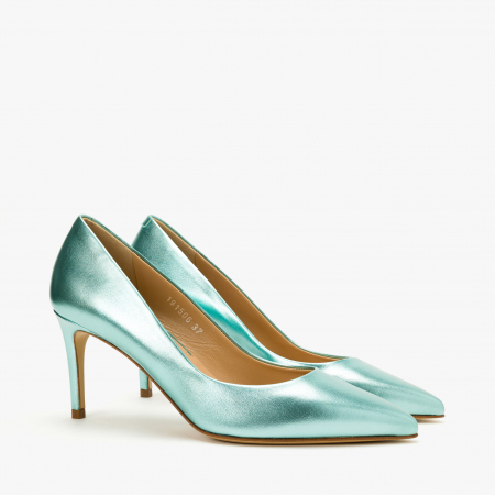 Pantofi Dama - Pantofi Damă Eleganți cu Toc Subțire, Bleu Sidefat, Vârf Ascuțit, Giorgio Fabiani 191506