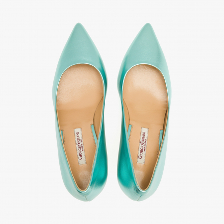 Pantofi Damă Eleganți cu Toc Subțire, Bleu Sidefat, Vârf Ascuțit, Giorgio Fabiani 191506 [2]