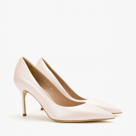 Pantofi Dama - Pantofi Dama Eleganti din Piele de Culoare Roz cu Toc Subtire de 8cm, Giorgio Fabiani 241060