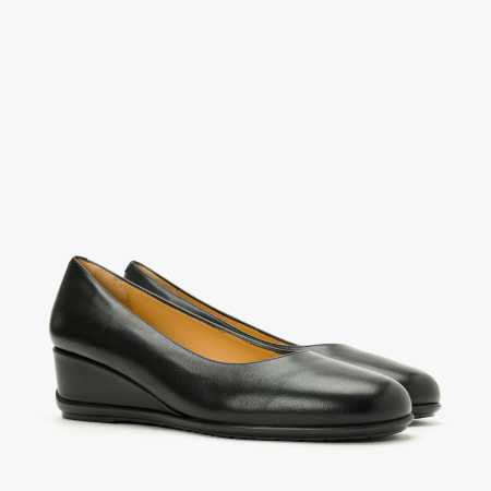 Incaltaminte Dama - Pantofi Damă Eleganți din Piele Neagra, Talpă Ortopedică Comodă și Design Minimalist, Giovanni Fabiani 25435