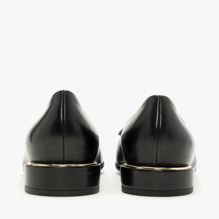 Pantofi Damă Eleganți, Negru, Toc Comod 2 cm, Accesoriu Tip Inel, Toate Sezoanele, Accademia 3727 [4]