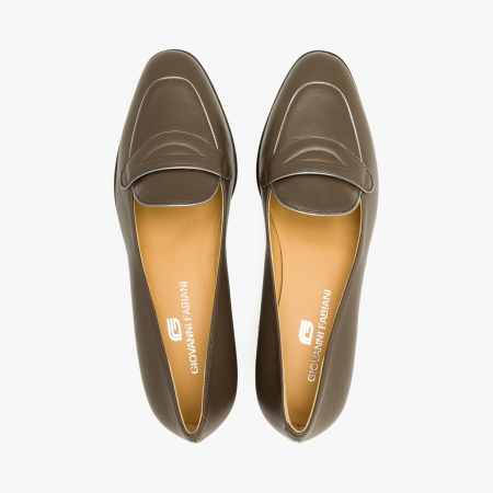 Pantofi Dama Eleganti, Oliv, Toc Comod 3 cm, Piele Naturala, Giovanni Fabiani 24370 [2]