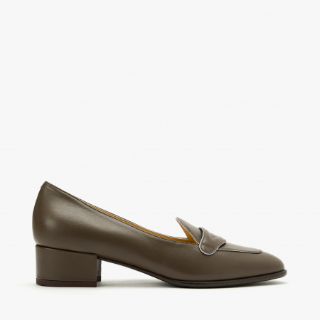 Pantofi Dama Eleganti, Oliv, Toc Comod 3 cm, Piele Naturala, Giovanni Fabiani 24370 [1]