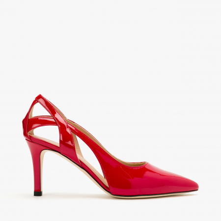 Pantofi Dama Eleganti, Piele Lacuita, Roșu, Toc Subțire 7 cm, Accademia 3706/2024 [1]
