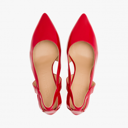 Pantofi Dama Eleganti, Piele Lacuita, Roșu, Toc Subțire 7 cm, Accademia 3706/2024 [2]