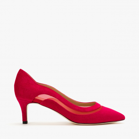 Pantofi Dama Eleganți, Piele Naturală, Roșu, Toc Subțire 5 cm, Accademia 3701/2024 [1]