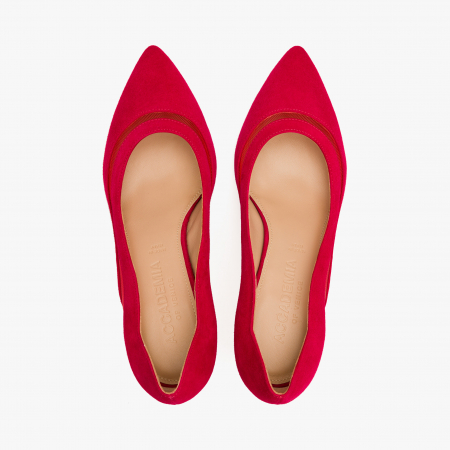 Pantofi Dama Eleganți, Piele Naturală, Roșu, Toc Subțire 5 cm, Accademia 3701/2024 [2]