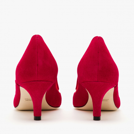 Pantofi Dama Eleganți, Piele Naturală, Roșu, Toc Subțire 5 cm, Accademia 3701/2024 [4]