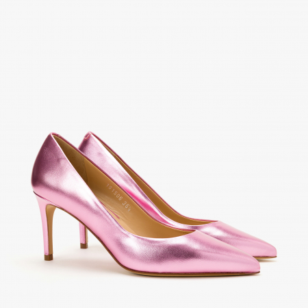 Pantofi Dama - Pantofi Damă Eleganți Stiletto, Roz Lucios, Toc Subțire 8 cm, Vârf Ascuțit, Giorgio Fabiani 191506