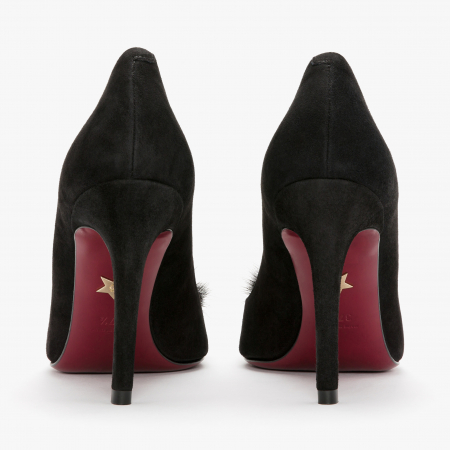 Pantofi Dama Eleganti din Piele Intoarsa, Culori Negru si Bordo, Giorgio Fabiani 172099 [4]