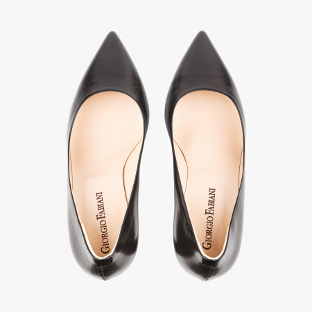 Pantofi Dama Eleganti din Piele de Culoare Neagra, Toc Gros de 8 cm, Giorgo Fabiani 186059 [2]