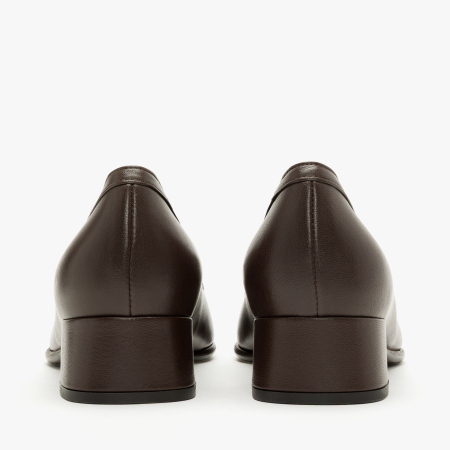 Pantofi Damă Eleganți Maro, Accesoriu Auriu și Toc Comod, Giovanni Fabiani 25390 [4]