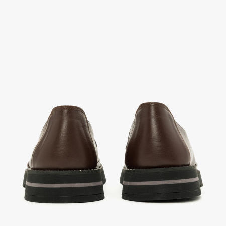 Pantofi Dama Casual din Piele Naturala Maro, Talpa Comoda si Accesoriu Metalic, LAB Milano by Renzoni 228656 [4]