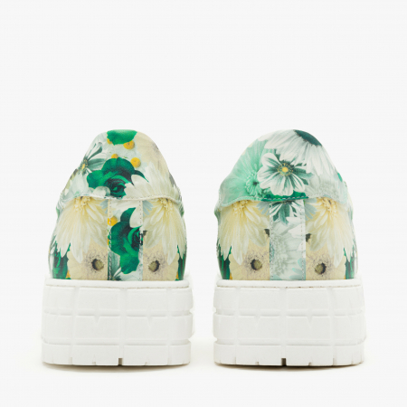 Pantofi Dama Casual din Piele, Imprimeu Floral, Talpa Comoda din 2 Straturi, Spuma Presata si Talpa de Cauciuc, Renzoni 5325 [4]