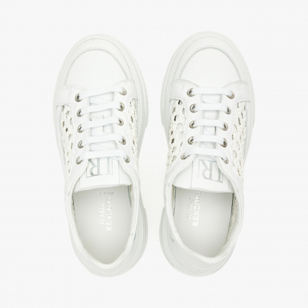 Pantofi Dama Casual, Culoare Alba, Talpa Comoda in 2 Straturi, Spuma Presata si Talpa de Cauciuc, Renzoni 5396 [2]