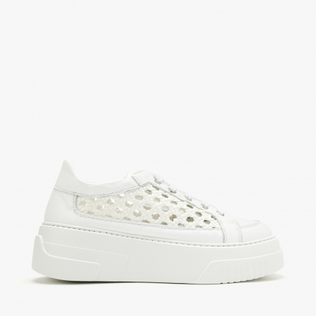Pantofi Dama Casual, Culoare Alba, Talpa Comoda in 2 Straturi, Spuma Presata si Talpa de Cauciuc, Renzoni 5396 [1]