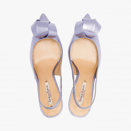 Pantofi Sanda Damă Eleganti, Piele Naturală Lila Metalizat, Toc Stiletto, Vârf Ascuțit, Accesoriu Piele, Giorgio Fabiani 241063 [2]