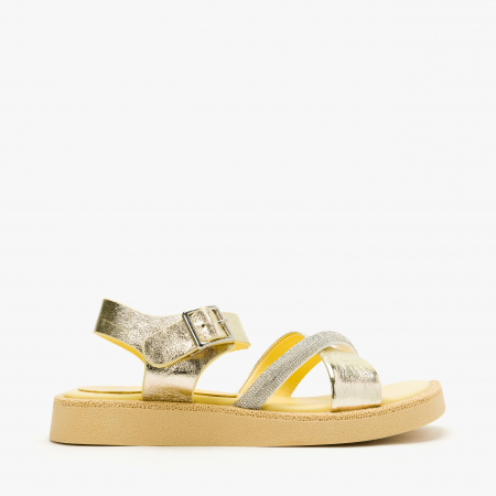Sandale Dama Casual Galben, Bareta cu Cristale și Talpa Comodă, LAB Milano by Renzoni 0030190D [1]