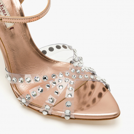 Sandale Dama din Piele si Silicon, Cristale Aplicate, Toc Stiletto, Giorgio Fabiani 241078 [3]