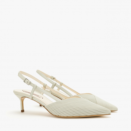 Pantofi Sanda Dama Eleganti din Piele de Culoare Gri, cu Toc Subtire de 5cm, Giorgio Fabiani 241047 [0]