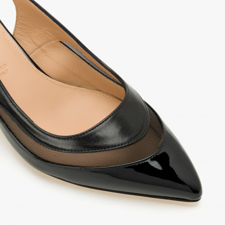 Pantofi Sanda Dama Eleganti, Culoare Neagra, Varf Ascutit și Toc Subțire de 5 cm, Accademia 2236 [3]
