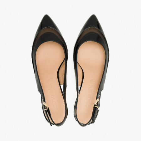 Pantofi Sanda Dama Eleganti, Culoare Neagra, Varf Ascutit și Toc Subțire de 5 cm, Accademia 2236 [2]