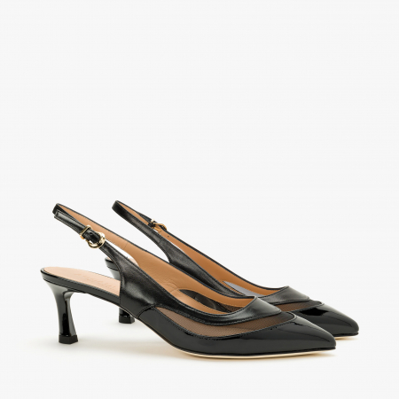 Pantofi Sanda Eleganti - Pantofi Sanda Dama Eleganti, Culoare Neagra, Varf Ascutit și Toc Subțire de 5 cm, Accademia 2236