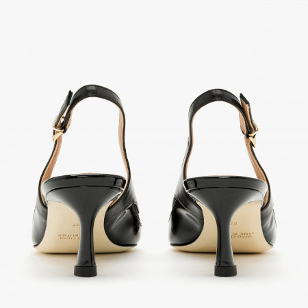 Pantofi Sanda Dama Eleganti, Culoare Neagra, Varf Ascutit și Toc Subțire de 5 cm, Accademia 2236 [4]