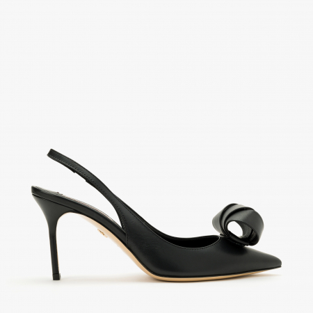 Pantofi Sanda Dama Eleganti din Piele de Culoare Neagra, Toc Subtire 9 cm, Giorgio Fabiani 241063 [1]