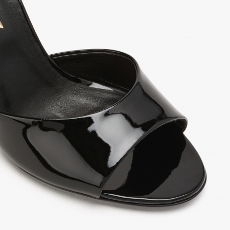 Sandale Dama Elegante, Piele Lacuita, Culori Negru si Rosu, Toc Subtire de 8 cm, Giorgio Fabiani 171198 [1]