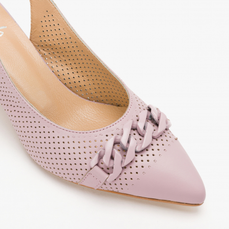 Pantofi Sanda Dama, Culori Bej si Lila, LAB Milano by Renzoni 503(0415)7351 [3]