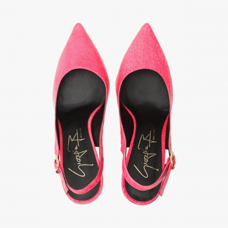 Pantofi Sanda Dama, Culori Fuchsia, Galben, Portocaliu si Verde, Moda di Fausto GB62354 [2]