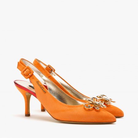 Pantofi Sanda Dama, Culori Orange si Vernil, Sandro Vicari 3749 [0]