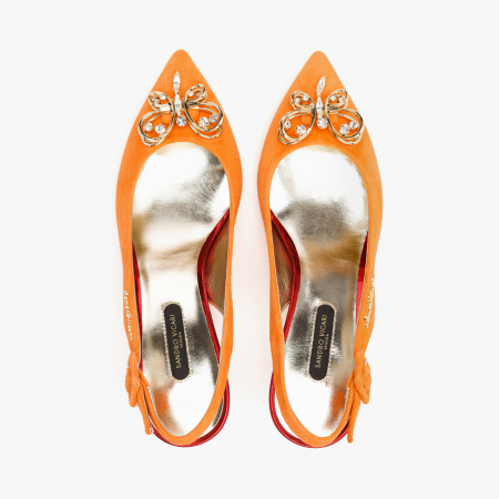 Pantofi Sanda Dama, Culori Orange si Vernil, Sandro Vicari 3749 [2]