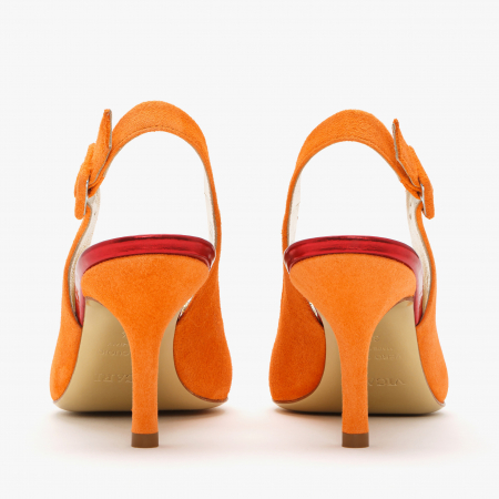 Pantofi Sanda Dama, Culori Orange si Vernil, Sandro Vicari 3749 [4]