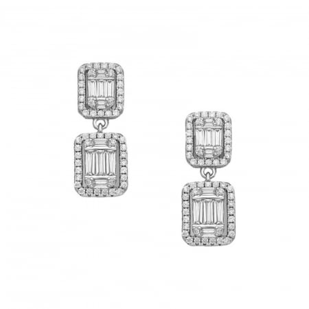 cercei princess din argint 925 cu pietre cubic zirconia