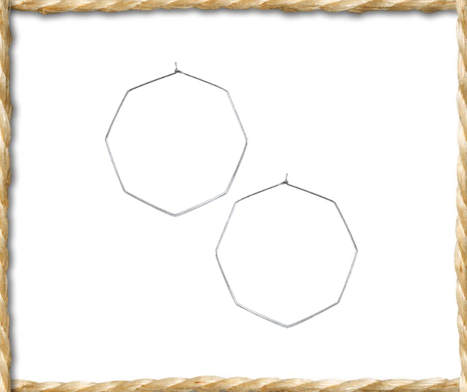 Cercei Hexagonali din Argint 925