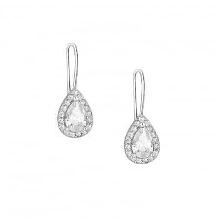 cercei mici cu pietre cubic zirconia din argint 925