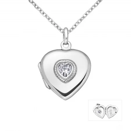 medalion cu poza heart din argint 925