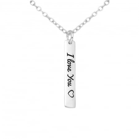 pandantiv gravat ''i love you'' din argint 925