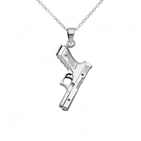 pandantiv pistol bereta din argint 925