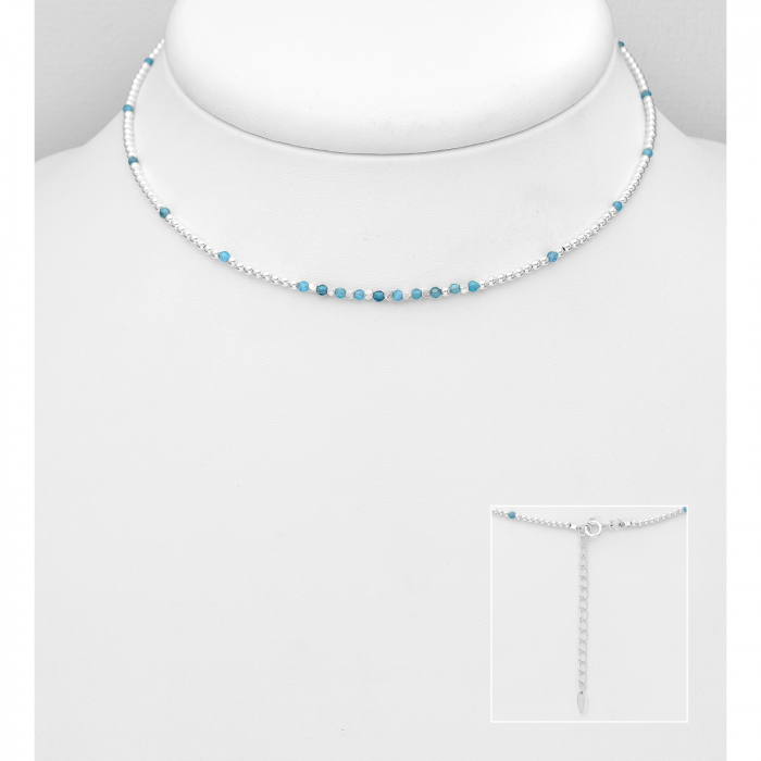 Colier din argint Choker - apatite [2]