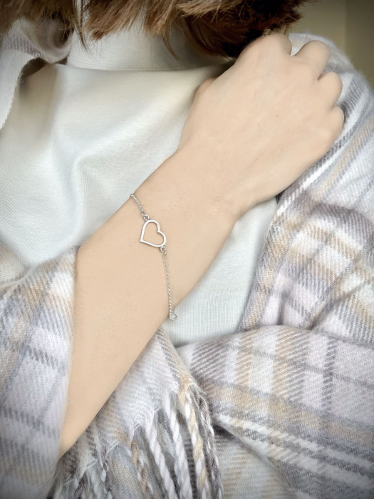 Bratara cu inima din argint 1BR-288 [2]