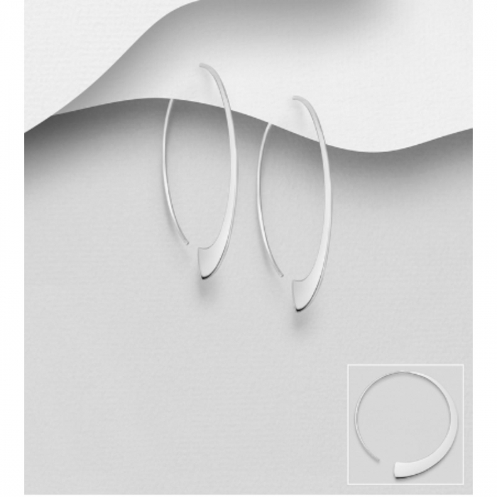 Cercei argint creole minimalist [2]